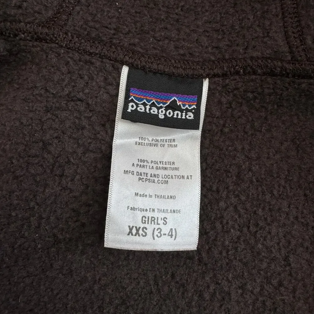 Patagonia Better Sweater Hoody Toddler Girls XXS (3-4) Full Zip Fleece Jacket